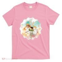Flowers Honeybee Watercolor T-Shirt thumb 0