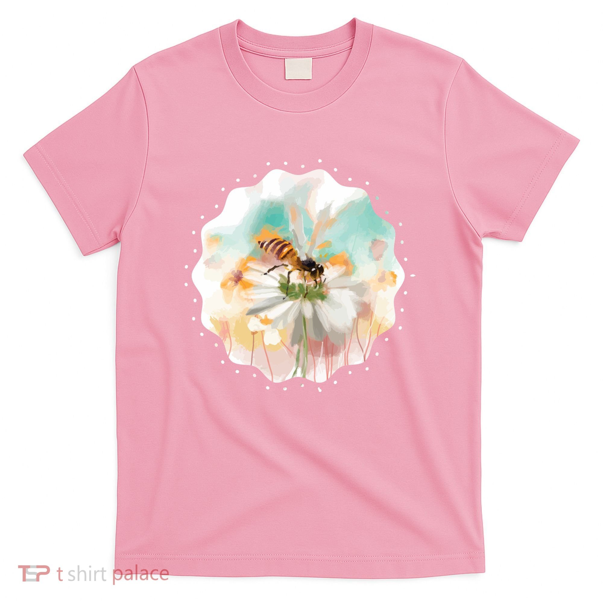 Flowers Honeybee Watercolor T-Shirt