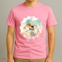 Flowers Honeybee Watercolor T-Shirt thumb 3