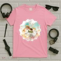 Flowers Honeybee Watercolor T-Shirt thumb 5