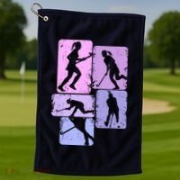Field Hockey Wo Girl Golf Towel thumb 1