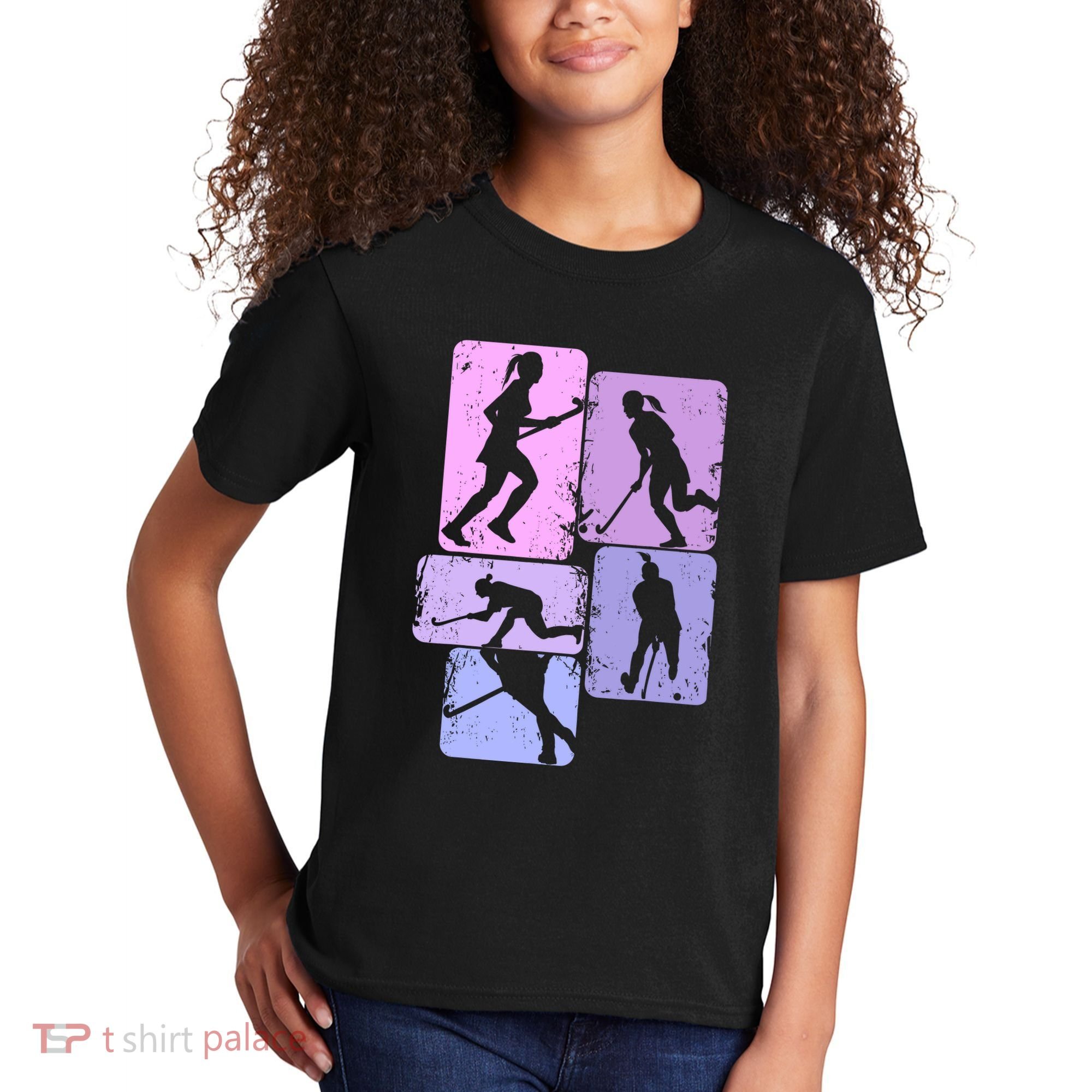 Field Hockey Wo Girl Kids T-Shirt