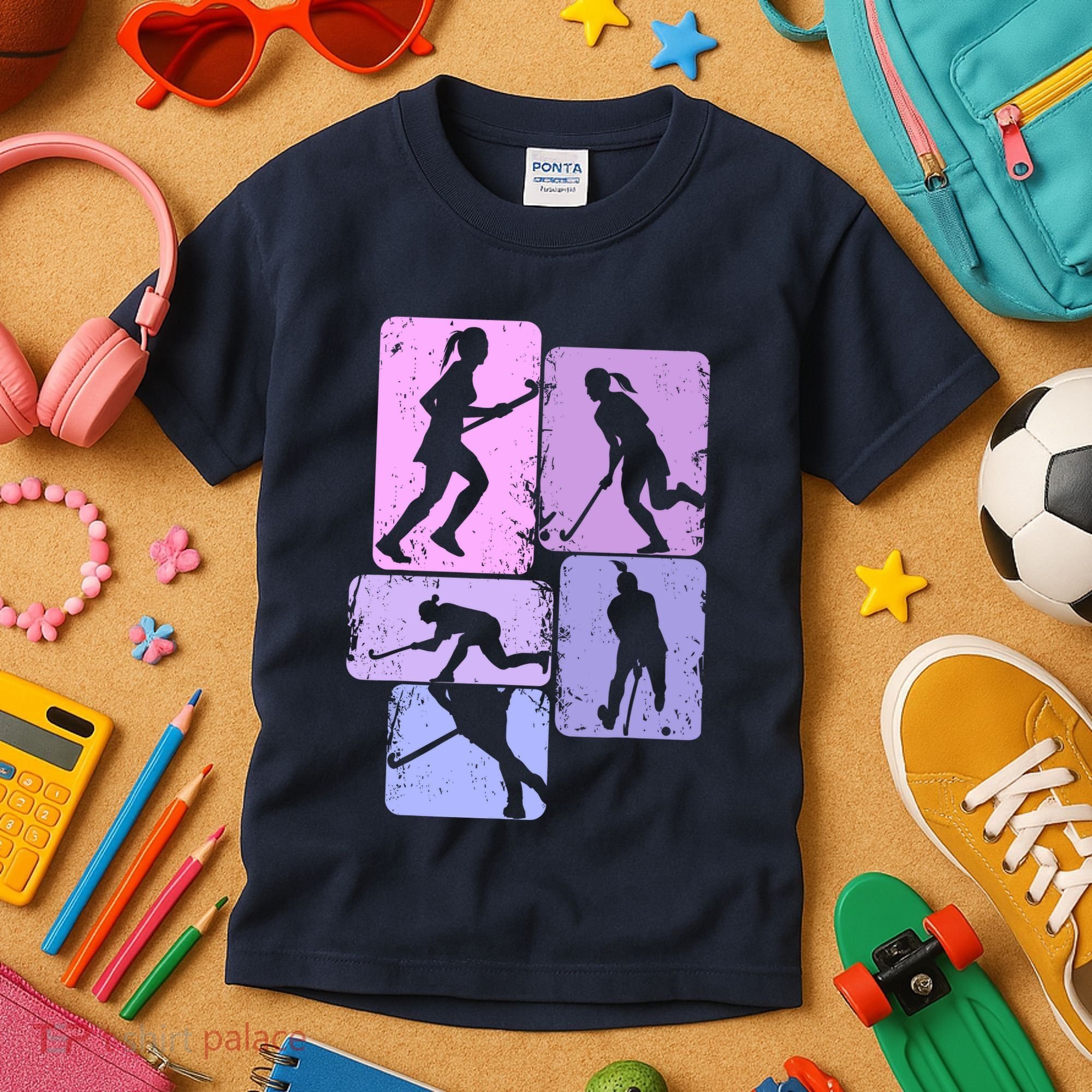 Field Hockey Wo Girl Kids T-Shirt