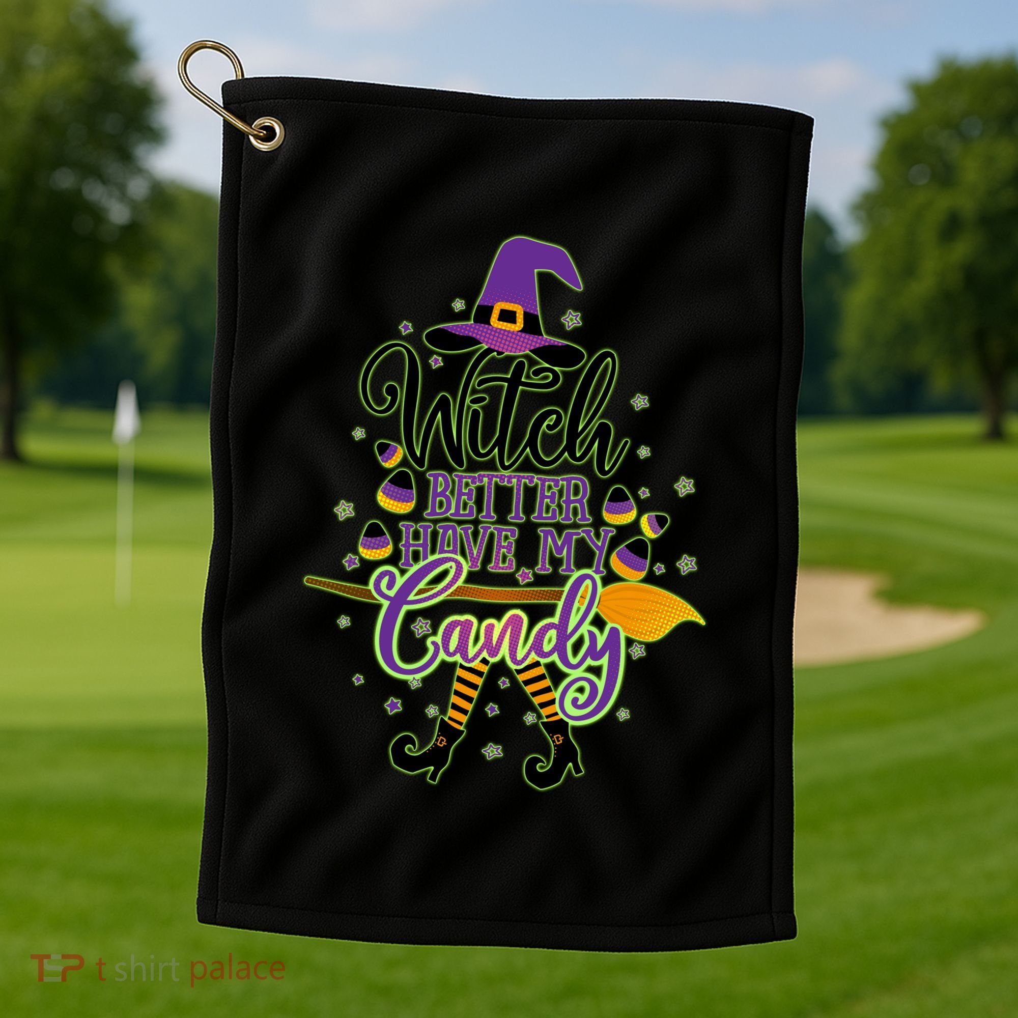 Funny Halloween Witch Better Have My Candy Golf Towel