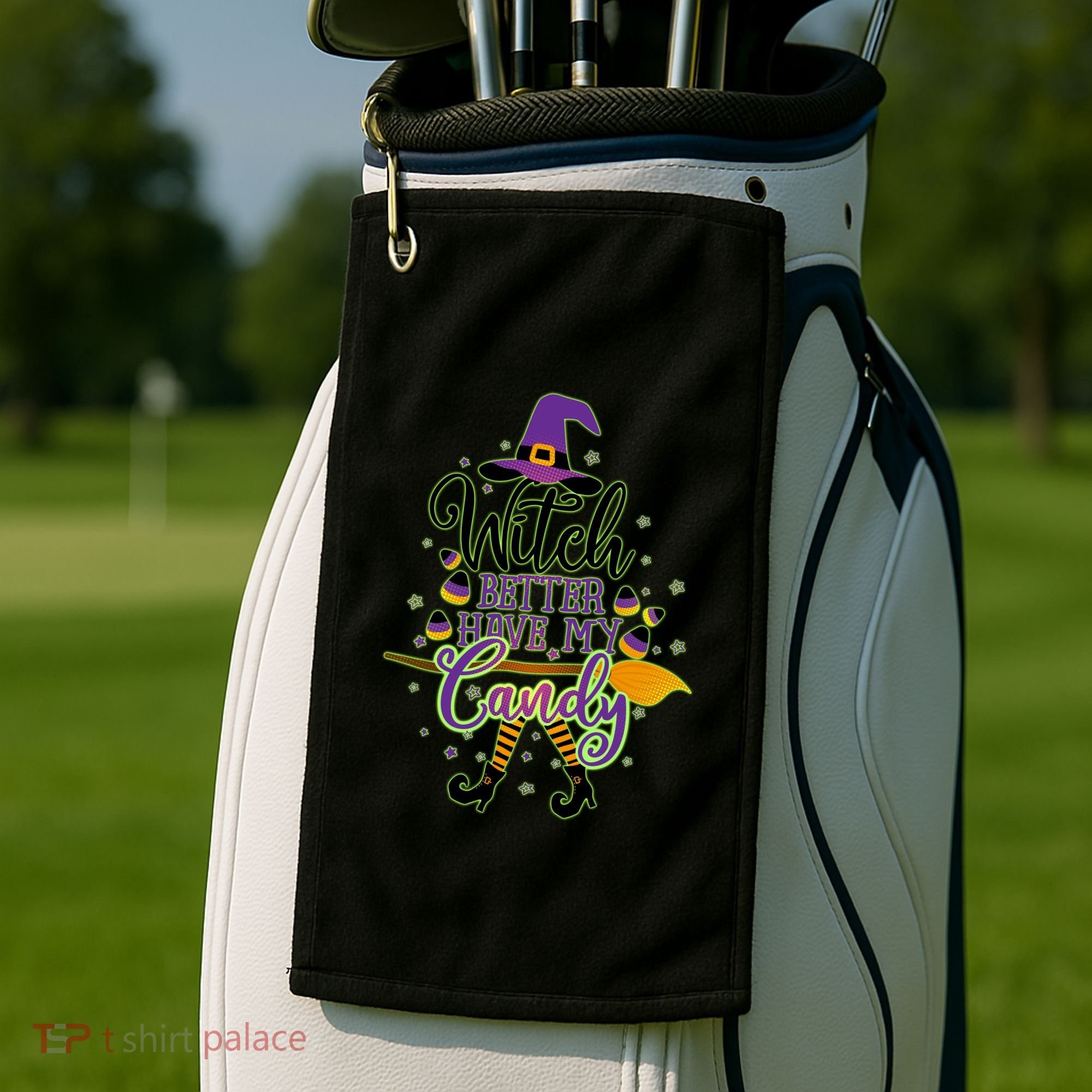 Funny Halloween Witch Better Have My Candy Golf Towel