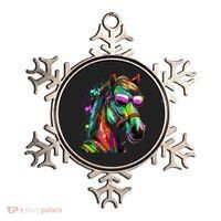 Funny Horse Wearing Sunglasses Abstract Art Ornament thumb 0