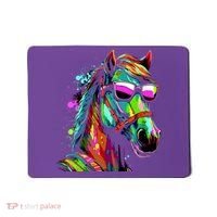 Funny Horse Wearing Sunglasses Abstract Art Mousepad thumb 0