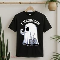 Funny Halloween Workout Ghost Exorcise Fitness Shirt T-Shirt thumb 2