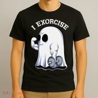 Funny Halloween Workout Ghost Exorcise Fitness Shirt T-Shirt thumb 3