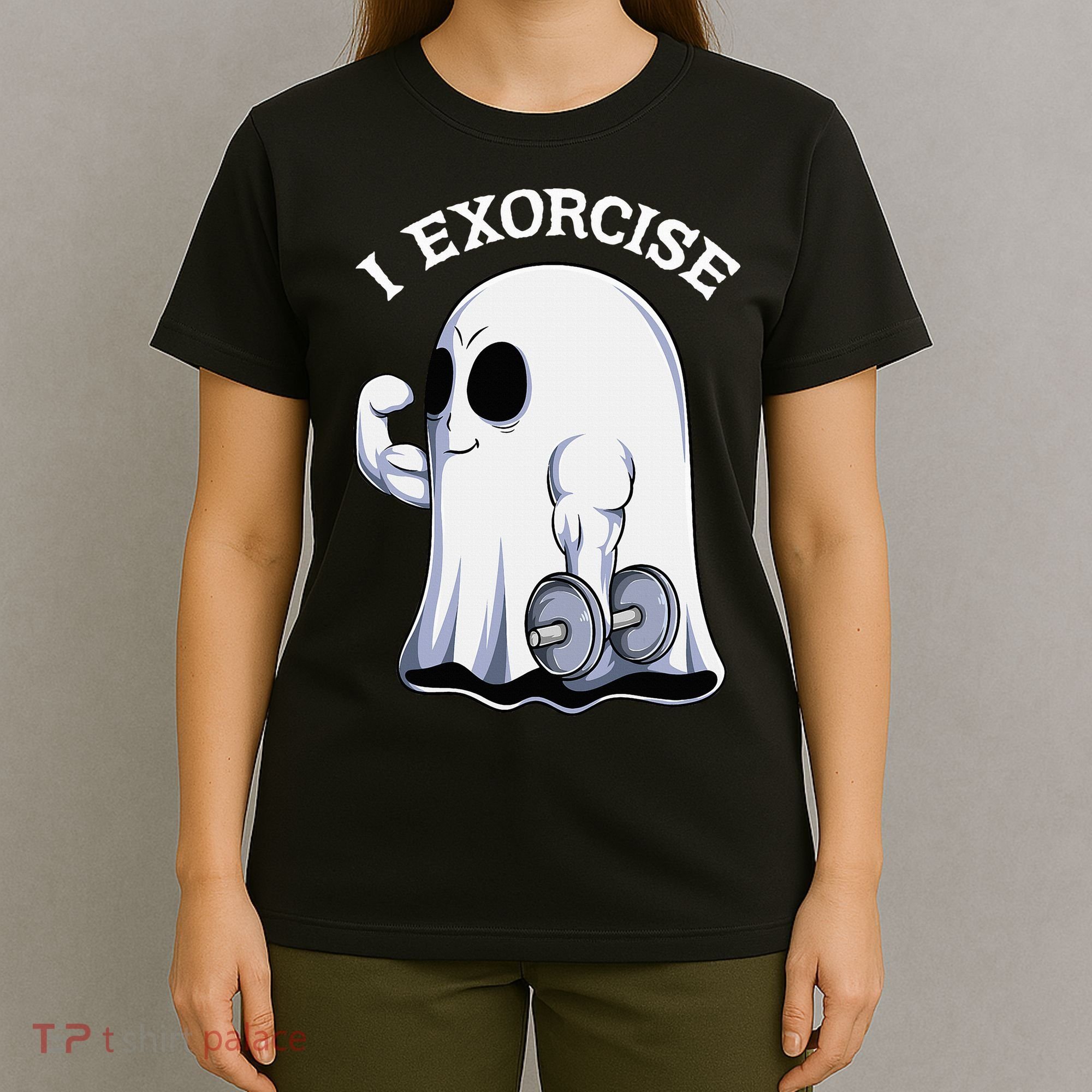 Funny Halloween Workout Ghost Exorcise Fitness Shirt T-Shirt