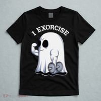 Funny Halloween Workout Ghost Exorcise Fitness Shirt T-Shirt thumb 5