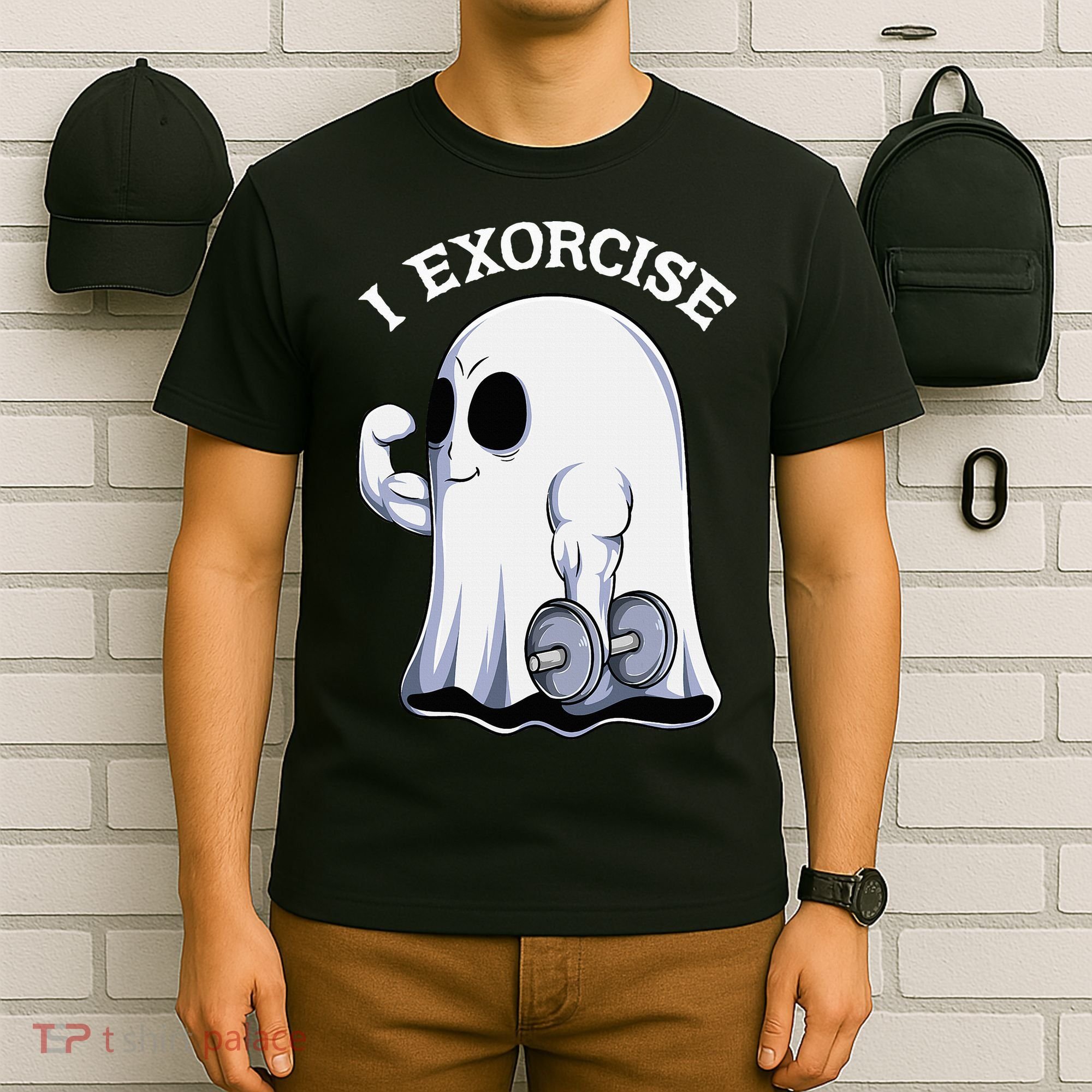 Funny Halloween Workout Ghost Exorcise Fitness Shirt T-Shirt