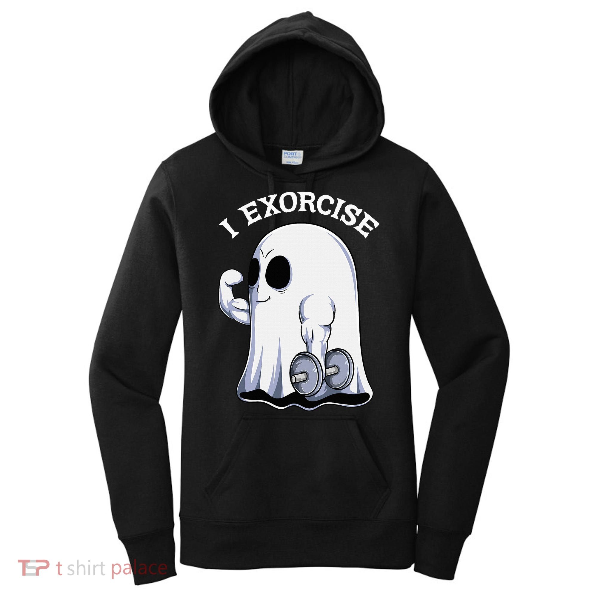 Funny Halloween Workout Ghost Exorcise Fitness Shirt Women's Hoodie