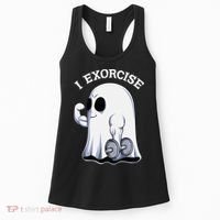 Funny Halloween Workout Ghost Exorcise Fitness Shirt Women's Tank Top thumb 0