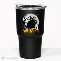 Funny Halloween What Killer Black Cat With Knife Tumbler thumb 0