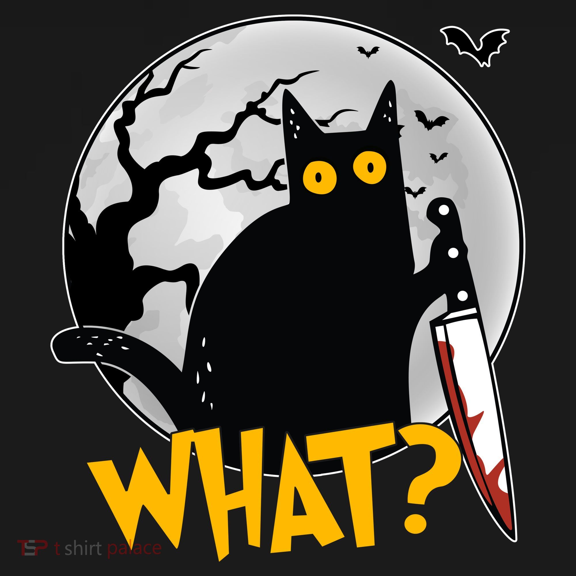 Funny Halloween What Killer Black Cat With Knife Women's Tank Top