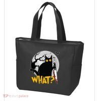 Funny Halloween What Killer Black Cat With Knife Tote Bag thumb 3