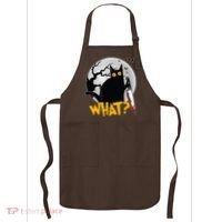 Funny Halloween What Killer Black Cat With Knife Apron thumb 0