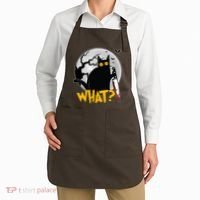 Funny Halloween What Killer Black Cat With Knife Apron thumb 2
