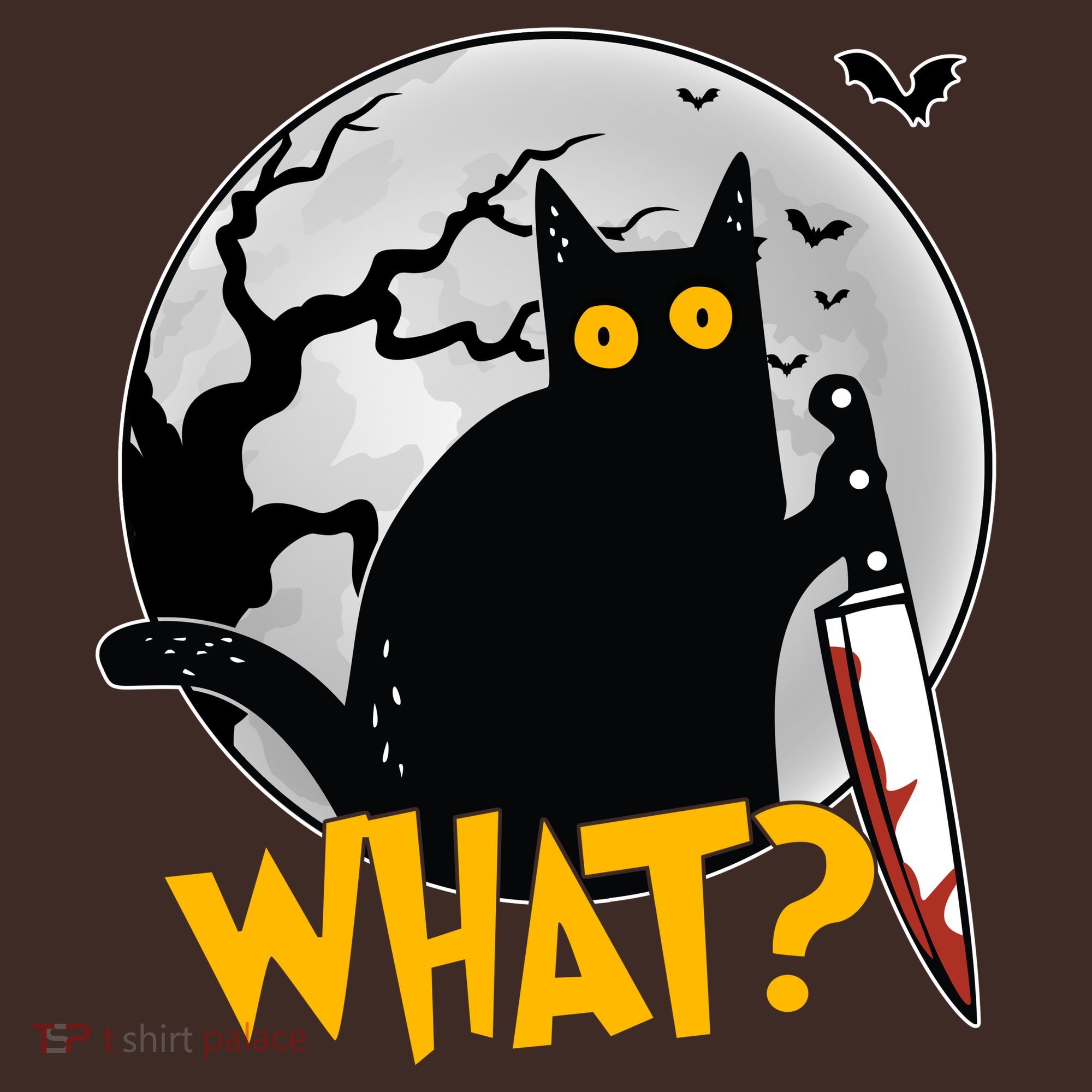 Funny Halloween What Killer Black Cat With Knife Mousepad