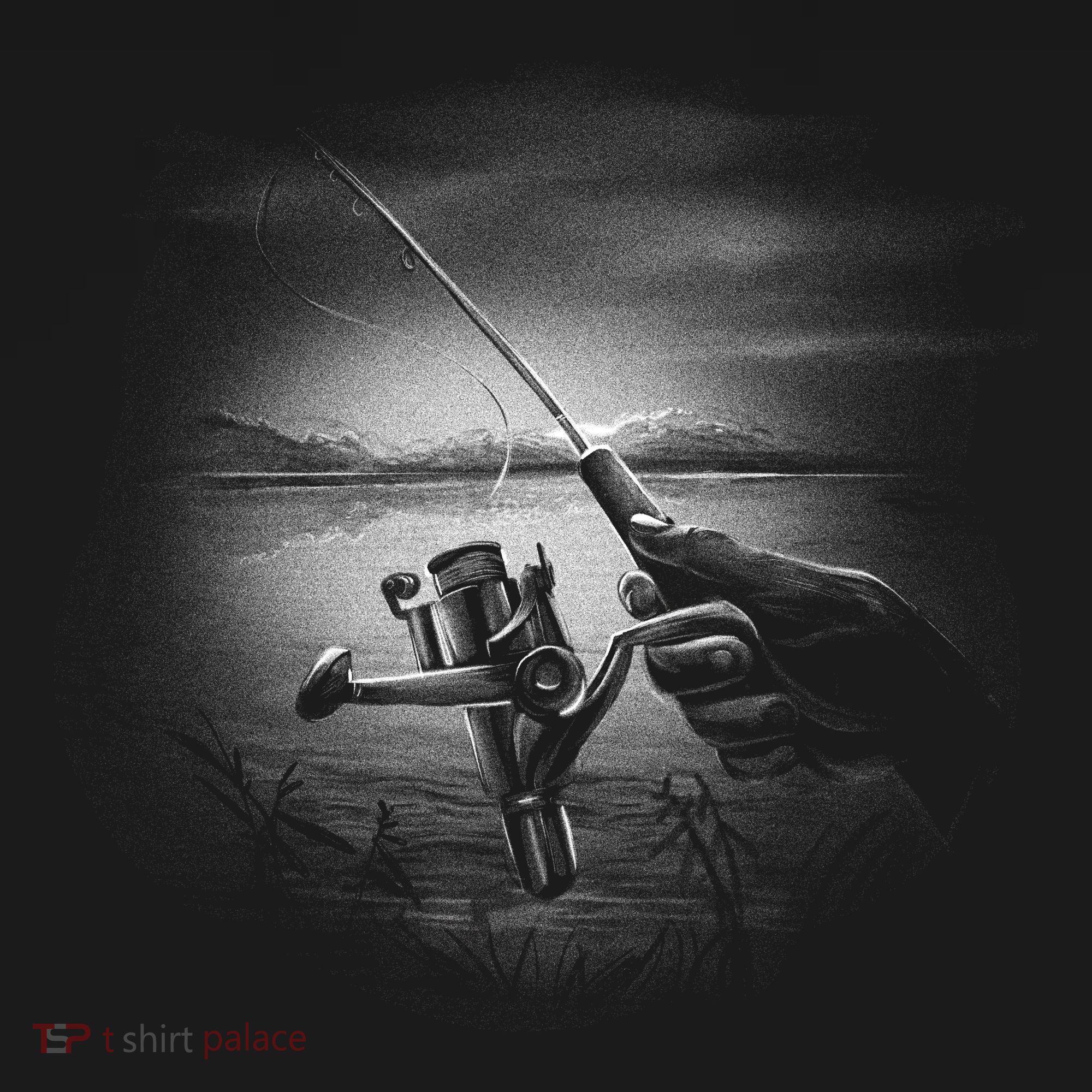 Fishing Hand With Reel Monochromatic Ornament