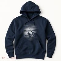 Fishing Hand With Reel Monochromatic Hoodie thumb 0