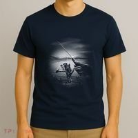 Fishing Hand With Reel Monochromatic T-Shirt thumb 3