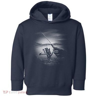Fishing Hand With Reel Monochromatic Toddler Hoodie