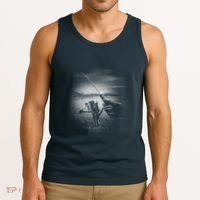 Fishing Hand With Reel Monochromatic Tank Top thumb 3