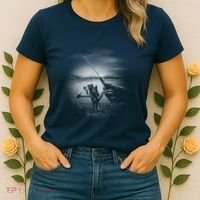 Fishing Hand With Reel Monochromatic Women's T-Shirt thumb 2