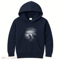 Fishing Hand With Reel Monochromatic Kids Hoodie thumb 0