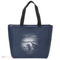 Fishing Hand With Reel Monochromatic Tote Bag thumb 0