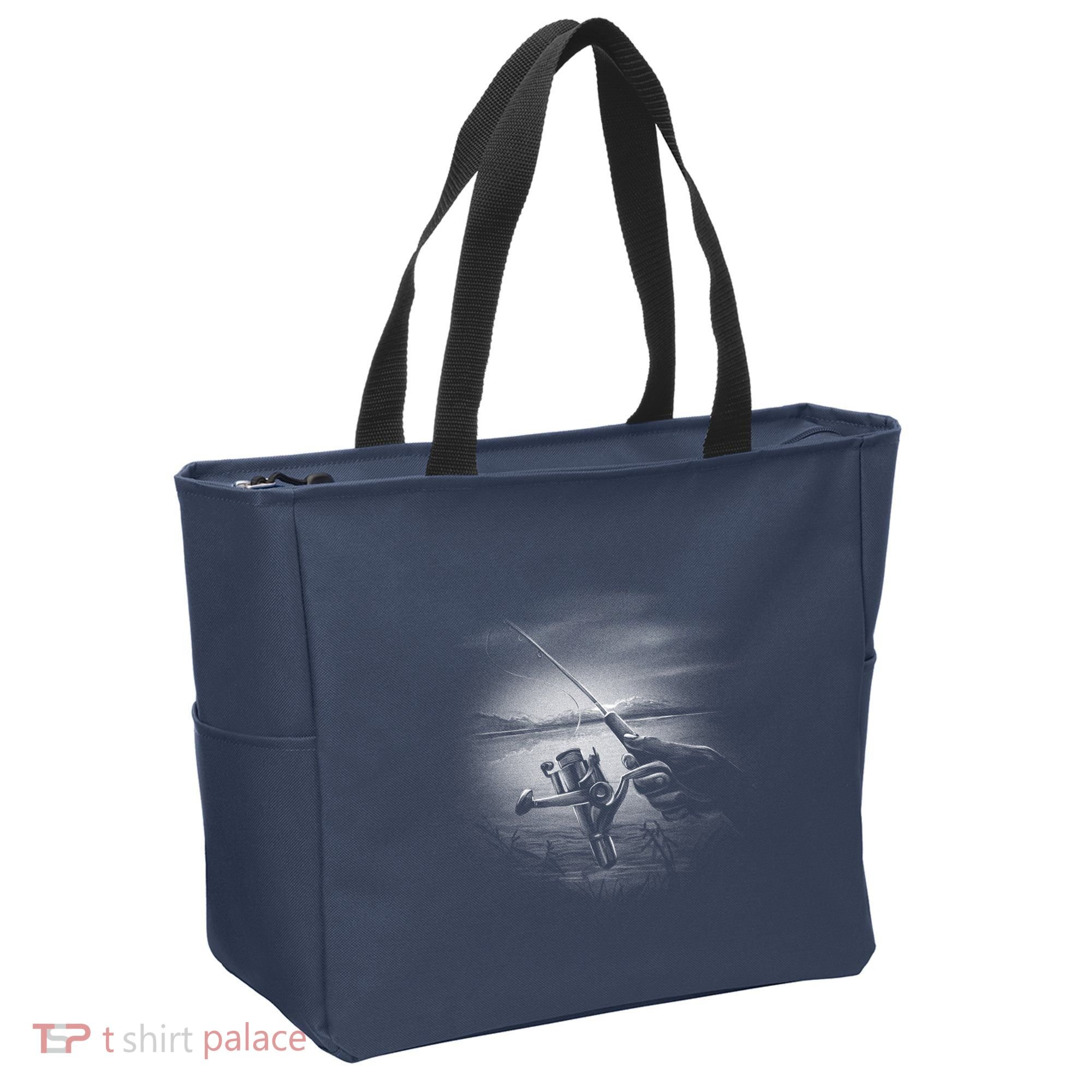 Fishing Hand With Reel Monochromatic Tote Bag