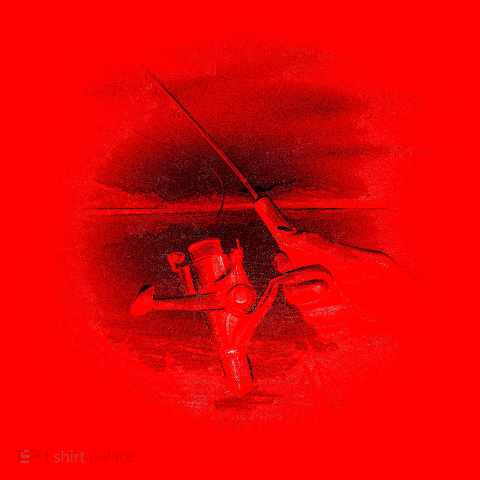 Fishing Hand With Reel Monochromatic Santa Hat