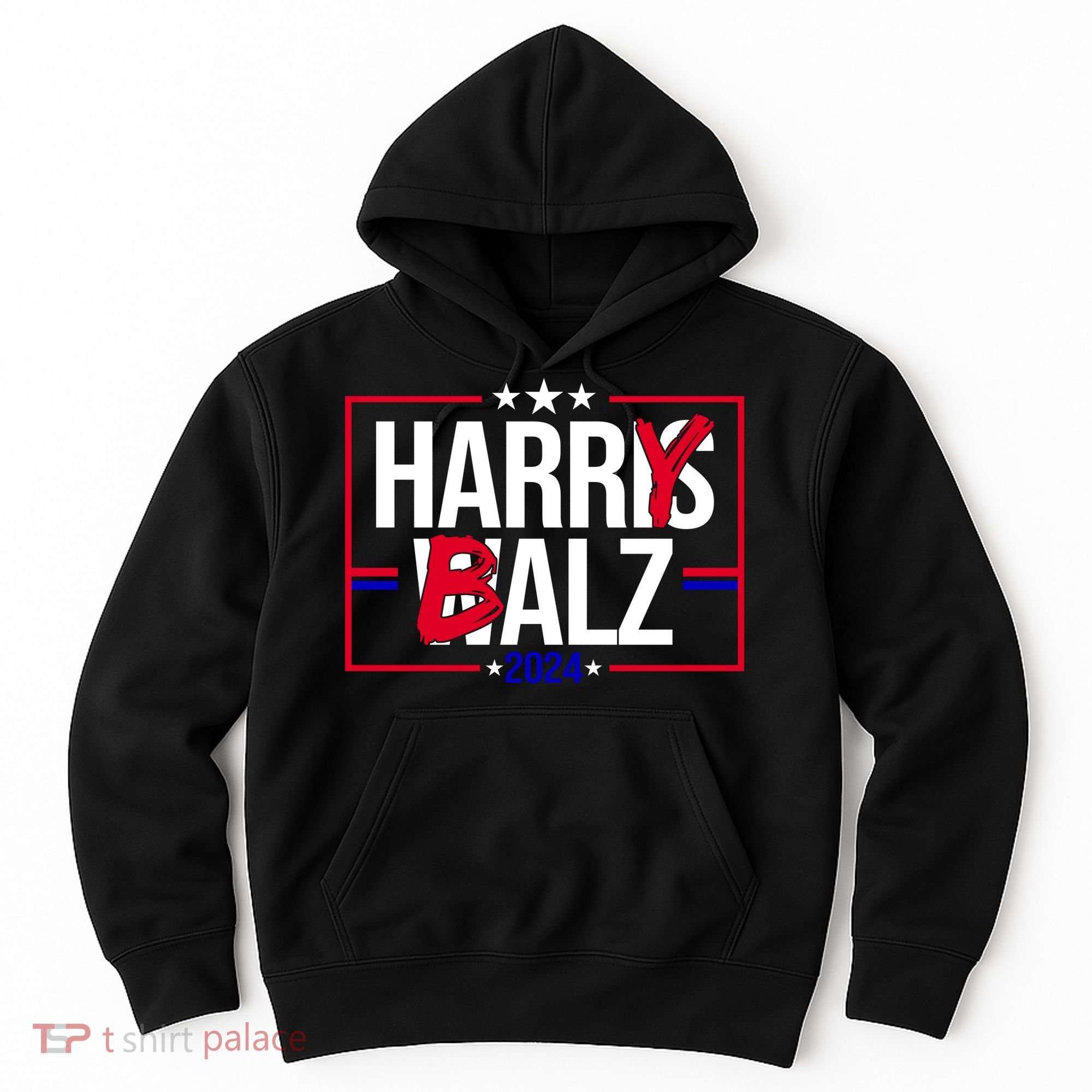 Funny Harris Walz 24 Harry Balz 2024 Political Meme Hoodie