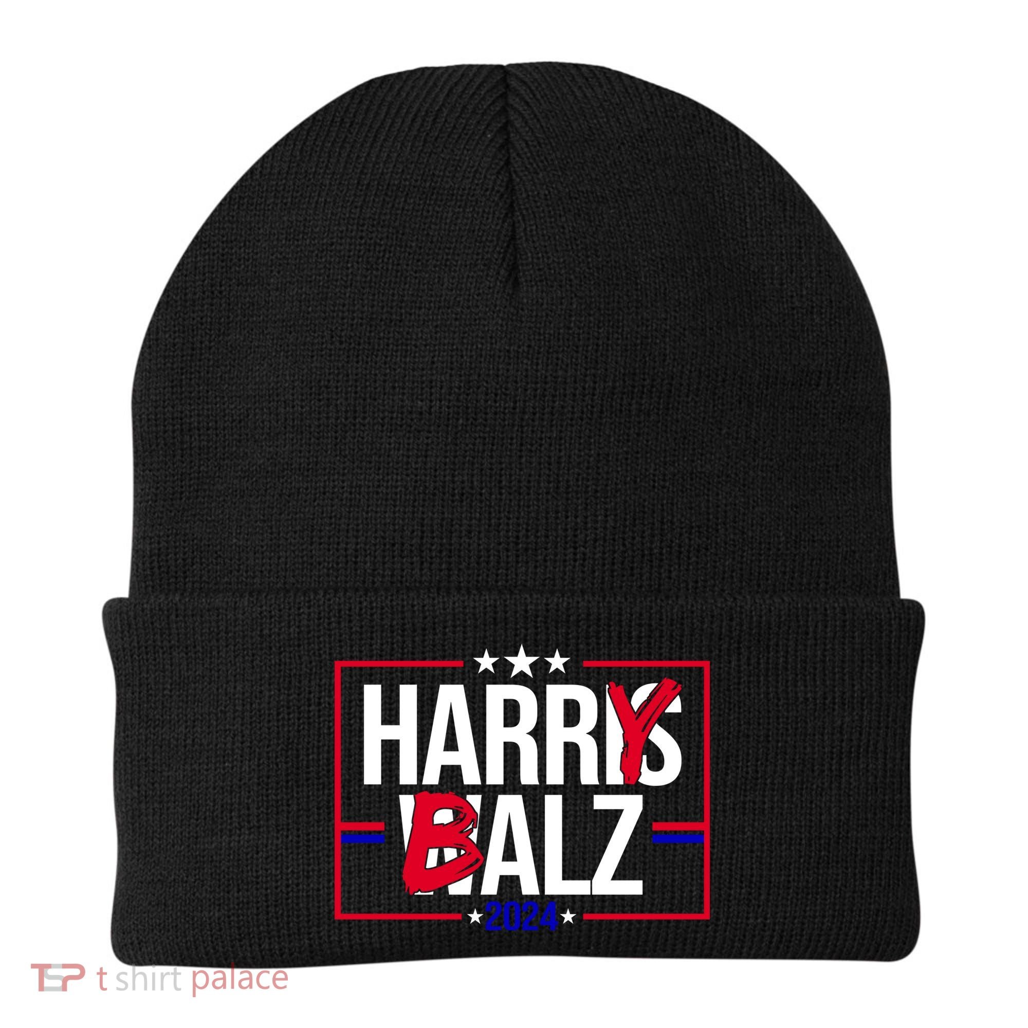 Funny Harris Walz 24 Harry Balz 2024 Political Meme Beanie