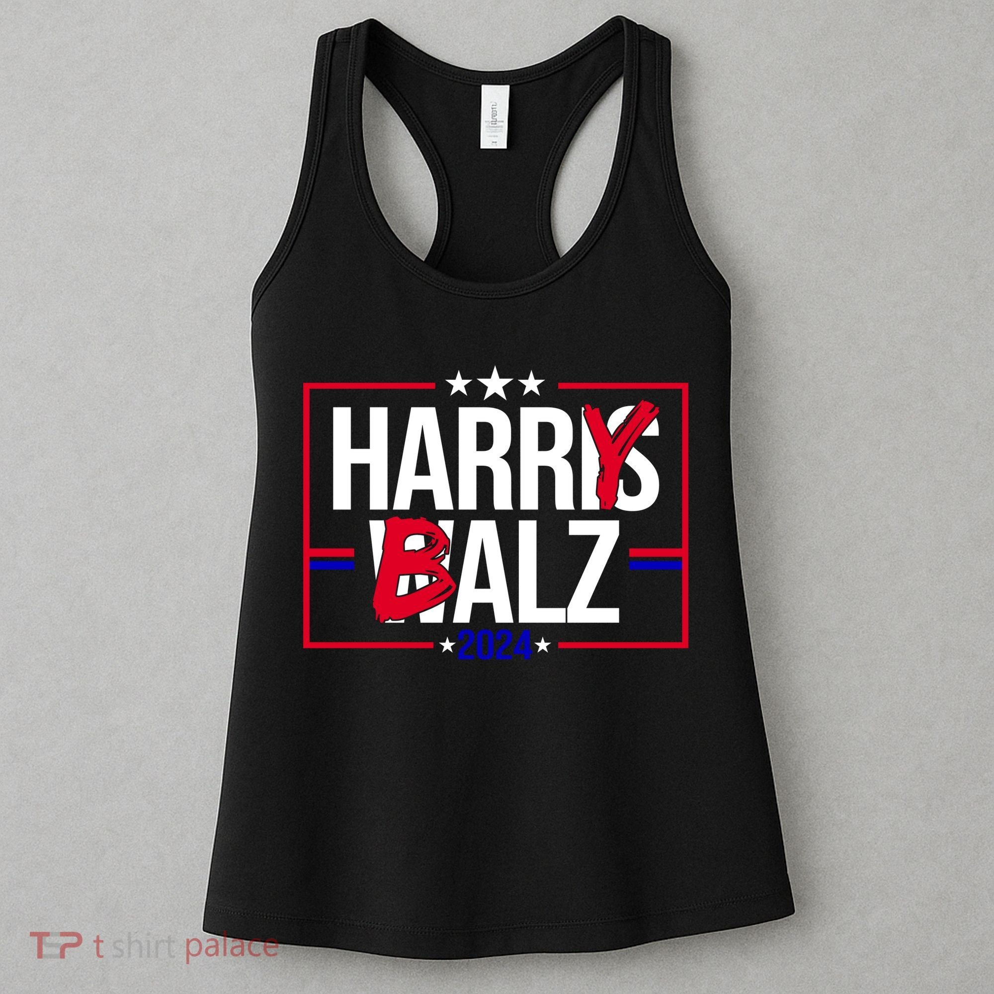 Funny Harris Walz 24 Harry Balz 2024 Political Meme Women's Tank Top
