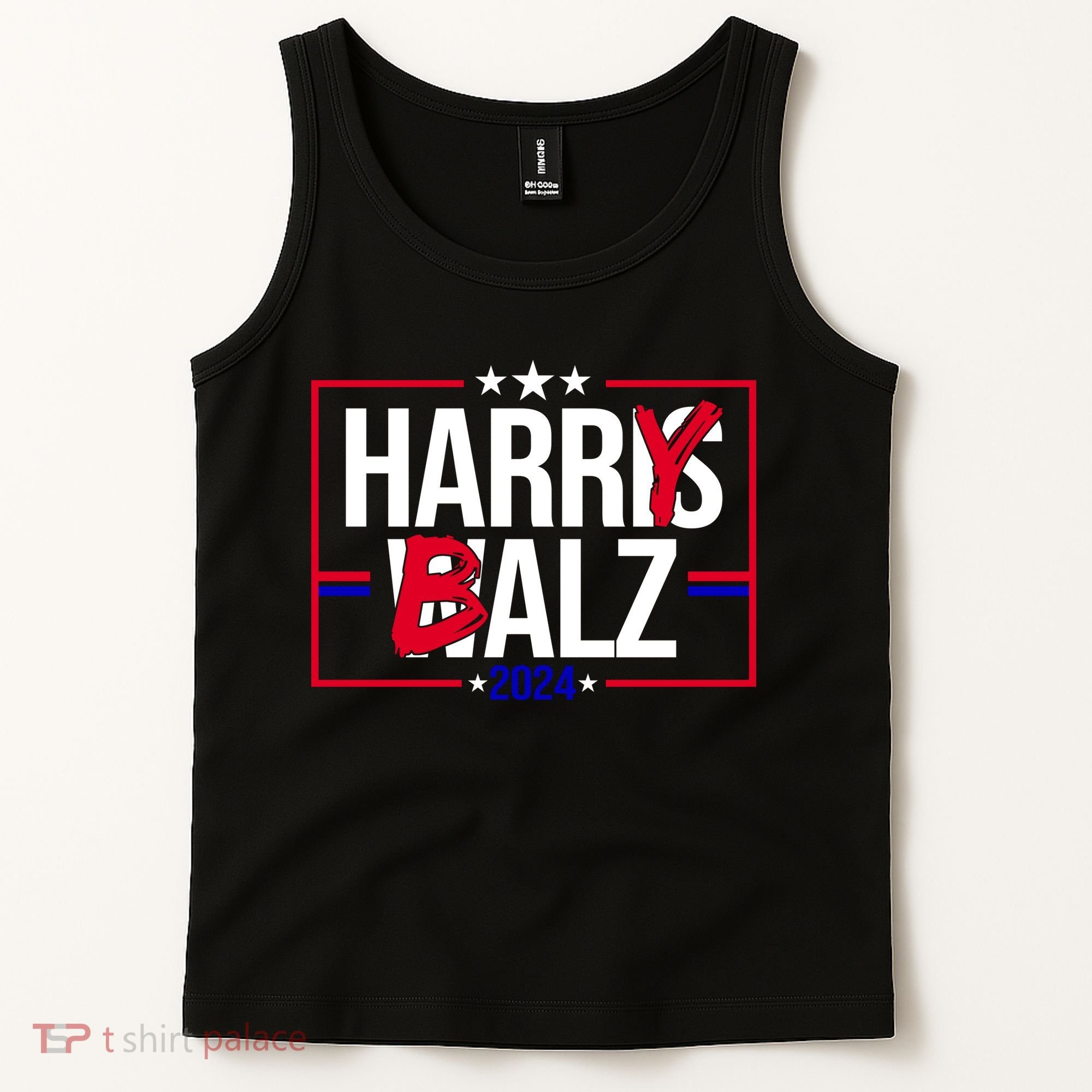 Funny Harris Walz 24 Harry Balz 2024 Political Meme Tank Top