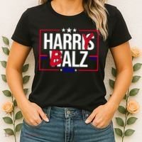 Funny Harris Walz 24 Harry Balz 2024 Political Meme Women's T-Shirt thumb 2