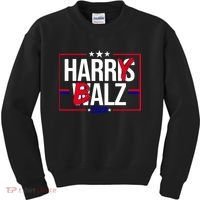 Funny Harris Walz 24 Harry Balz 2024 Political Meme Kids Sweatshirt thumb 0