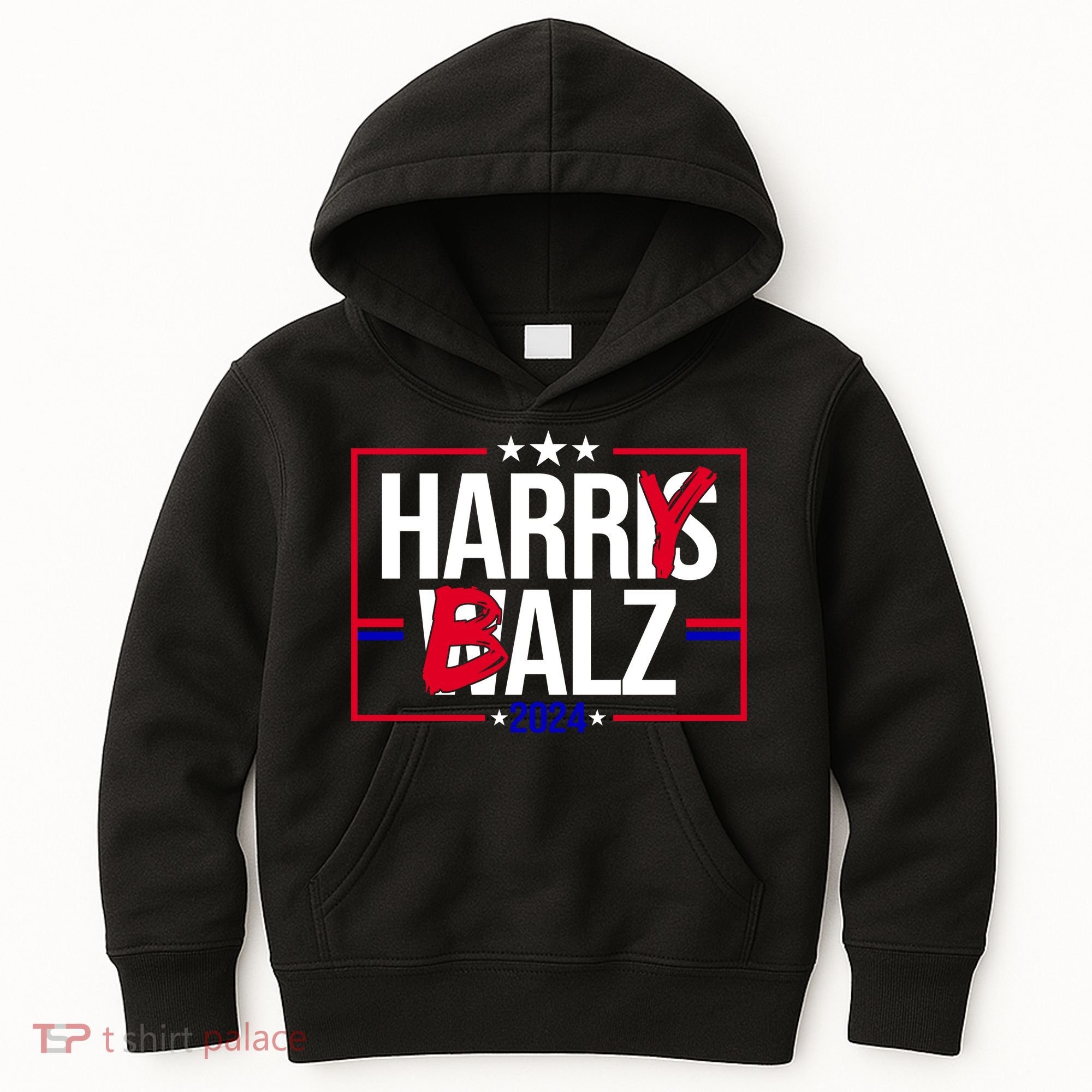 Funny Harris Walz 24 Harry Balz 2024 Political Meme Kids Hoodie