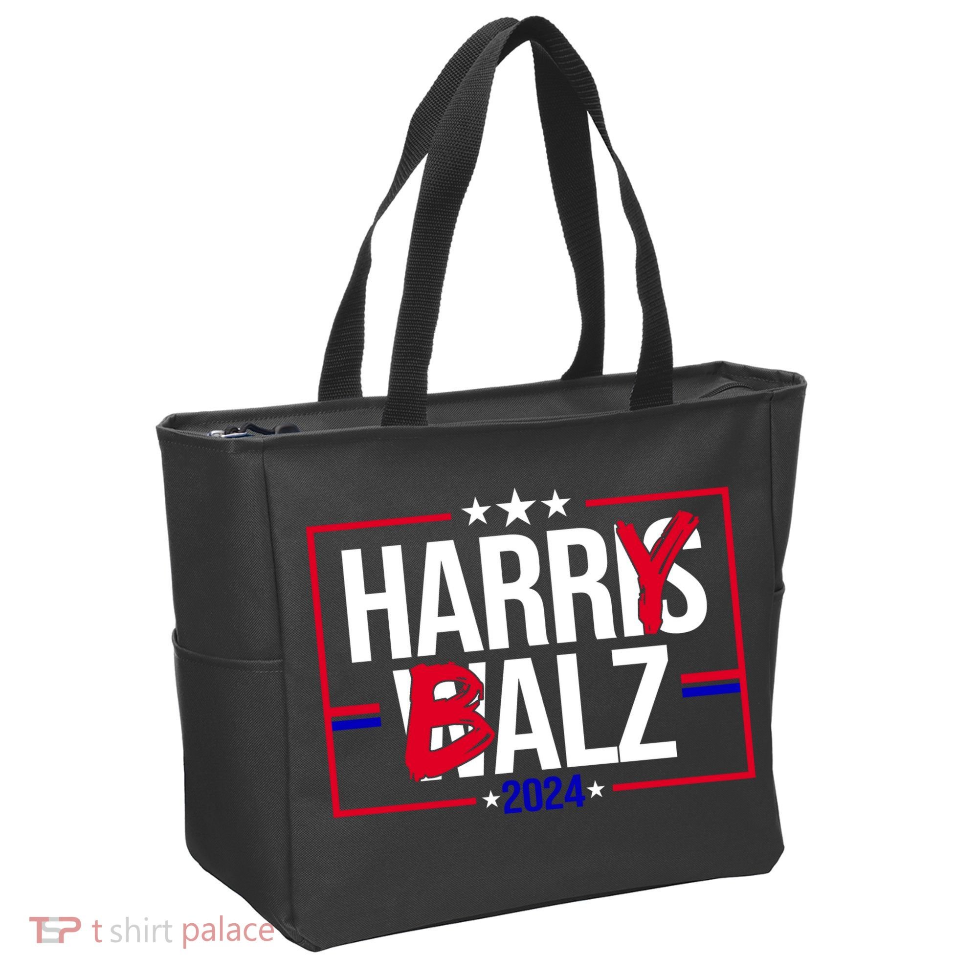 Funny Harris Walz 24 Harry Balz 2024 Political Meme Tote Bag