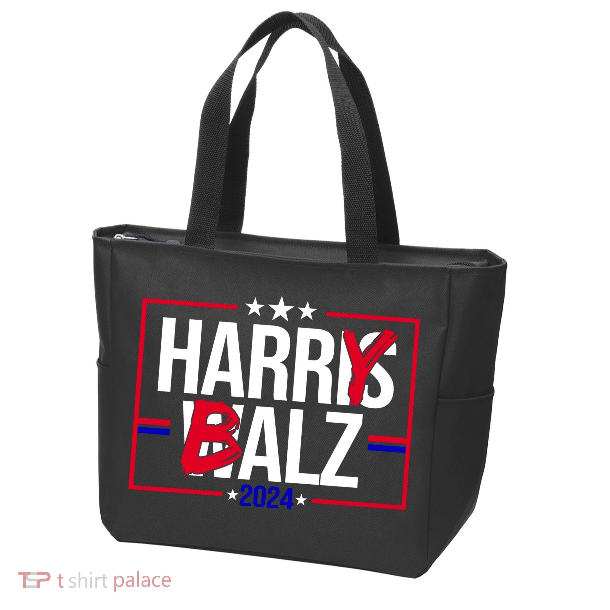 Funny Harris Walz 24 Harry Balz 2024 Political Meme Tote Bag