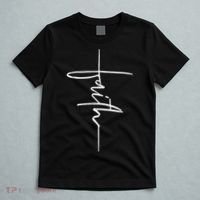 Faith Hand Written Calligraphy Christian Front And Back Print T-Shirt thumb 5