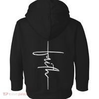 Faith Hand Written Calligraphy Christian Front And Back Print Toddler Hoodie thumb 1