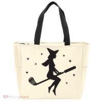 Funny Halloween Witch Golf Stick Women Golfer Golfing Vneck Tote Bag thumb 0