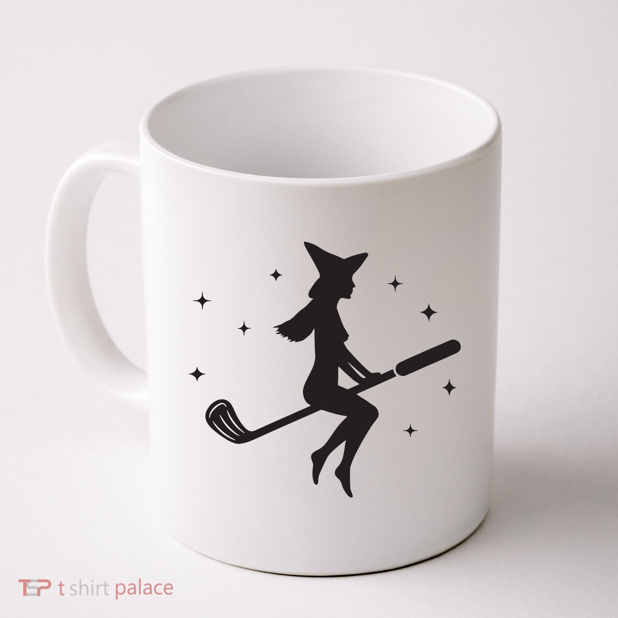 Funny Halloween Witch Golf Stick Women Golfer Golfing Vneck Coffee Mug