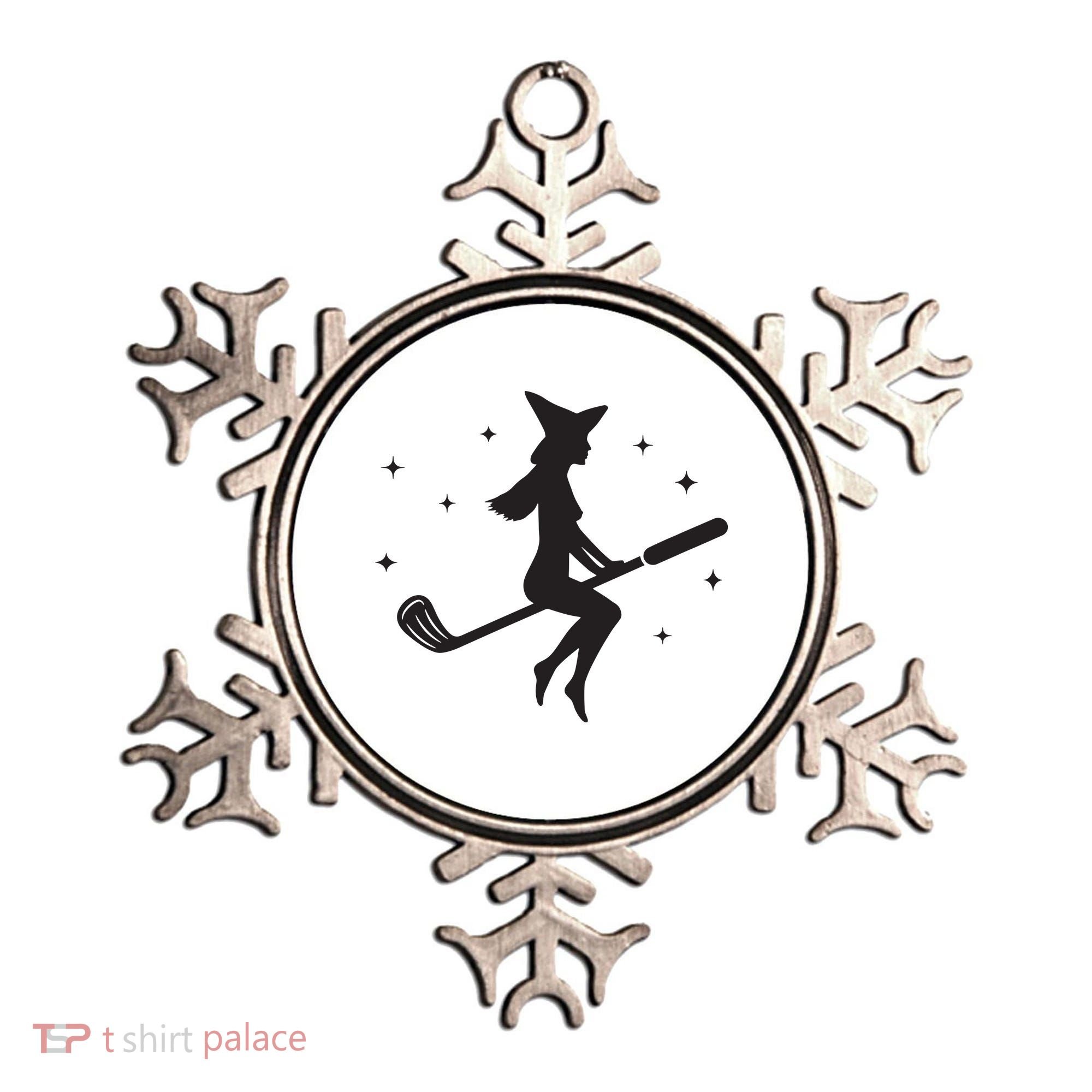 Funny Halloween Witch Golf Stick Women Golfer Golfing Vneck Ornament