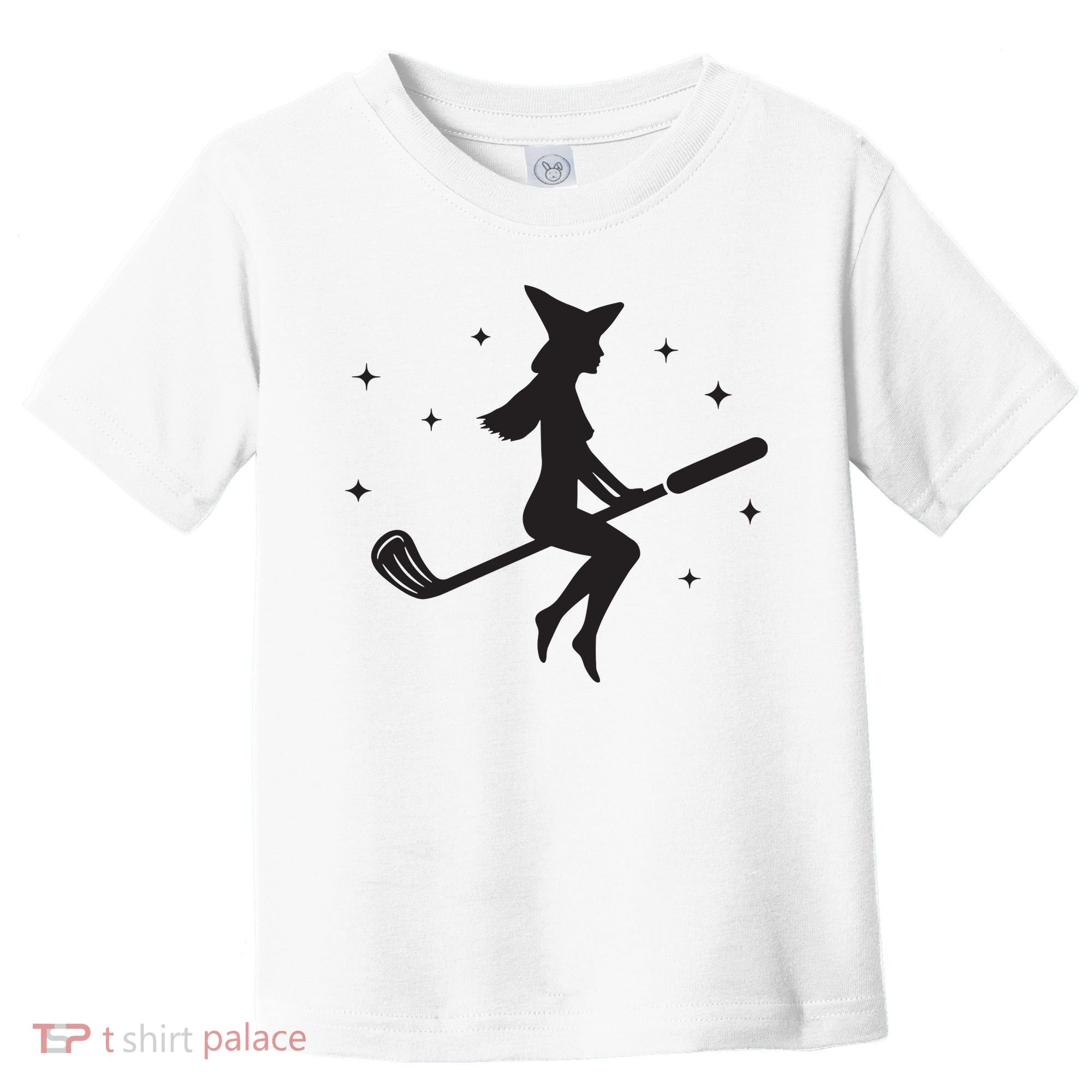 Funny Halloween Witch Golf Stick Women Golfer Golfing Vneck Toddler T-Shirt