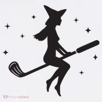 Funny Halloween Witch Golf Stick Women Golfer Golfing Vneck Visor thumb 3